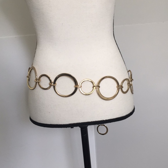 GOLD ADJUSTABLE CHAIN LINK BELT - Picture 2 of 5